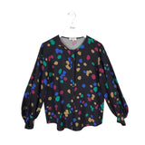 LAFAYETTE 148 LONG SLEEVE DESIGNER BLOUSE MULTI MEDIUM