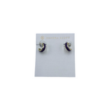 KENDRA SCOTT NWT$55 SMALL HOOP EARRINGS GOLDTONE PURPLE