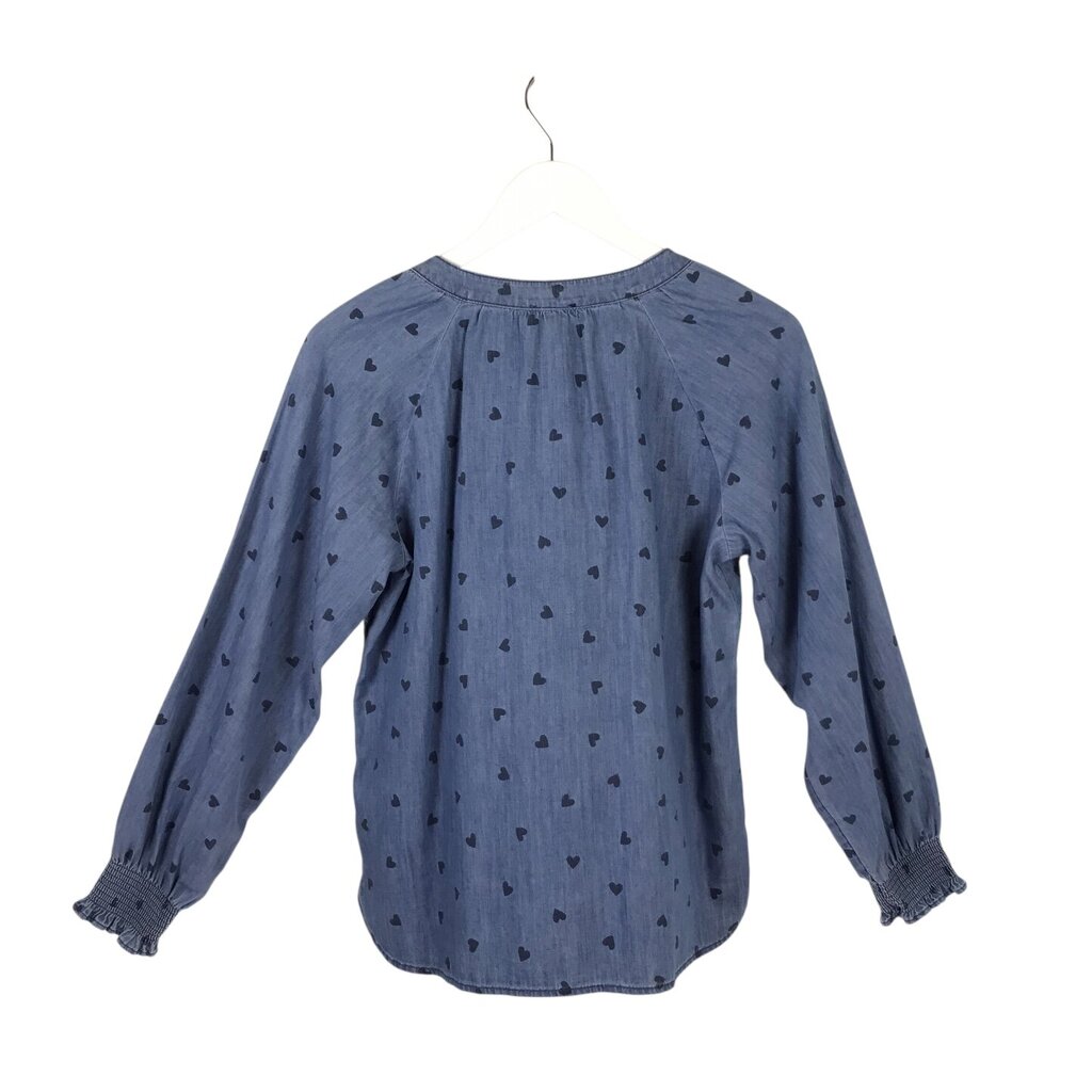 TALBOTS NWT DENIM LONG SLEEVE BLOUSE BLUE SMALL