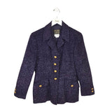ESCADA WOOL BUTTON DESIGNER BLAZER PURPLE 38