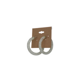 KENDRA SCOTT LUCITE HOOP EARRINGS WHITE