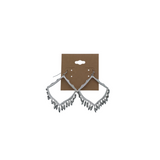 KENDRA SCOTT FILIGREE DANGLE EARRINGS SILVERTONE