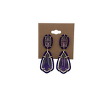 KENDRA SCOTT DANGLE EARRINGS PURPLE
