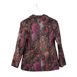 MARCIANO NWT$320 FLORAL SINGLE-BUTTON DESIGNER BLAZER PINK BROWN 6