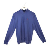 JOHNNIE - O 1/4 ZIP MEN SHIRT BLUE SMALL