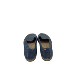 LAUREN RALPH LAUREN ESPADRILLE SLIP ON SHOES BLUE BEIGE 8.5