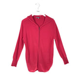 NEIMAN MARCUS RET$425 CASHMERE LONG DESIGNER SWEATER RED LARGE
