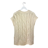 TRINA TURK RET $288 WOOL BLEND DESIGNER VEST CREAM SMALL