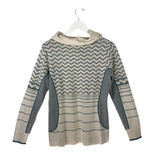 SMARTWOOL NWT$160 COWL WOOL BLEND LONG SLEEVE DESIGNER SWEATER CREAM GREY MEDIUM