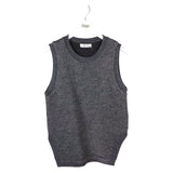 BAILEY 44 SLEEVELESS DESIGNER SWEATER GREY WHITE LARGE