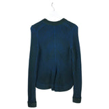 RACHEL ROY NWT$425 CHUNKY KNIT DESIGNER CARDIGAN GREEN BLUE SMALL