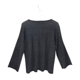 EILEEN FISHER LONG SLEEVE DESIGNER SWEATER BLACK WHITE XSMALL