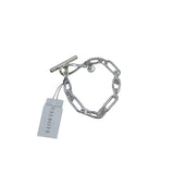 TALBOTS NWT$39 OVAL LINKED BRACELET SILVERTONE