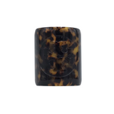 TORY BURCH LOGO WIDE CUFF RESIN BRACELET BROWN BLACK