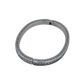 BRIGHTON BANGLE CRYSTALS BRACELET SILVERTONE