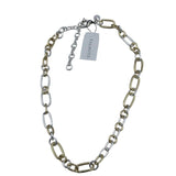 TALBOTS OVAL LINKED NECKLACE SILVER/GOLD