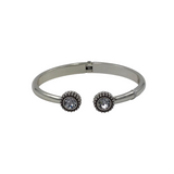 BRIGHTON CUFF RHINESTONES BRACELET SILVERTONE