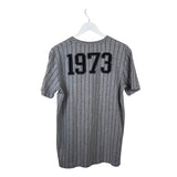 SPURS SHORT SLEEVE TOP GRAY BLACK MEDIUM