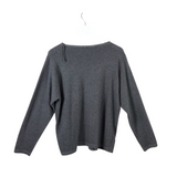 LAFAYETTE 148 NWT$498 WOOL/CASHMERE LONG SLEEVE DESIGNER SWEATER GREY MEDIUM