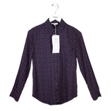 BEACHLUNCHLOUNGE HEARTS LONG SLEEVE BLOUSE NAVY RED SP