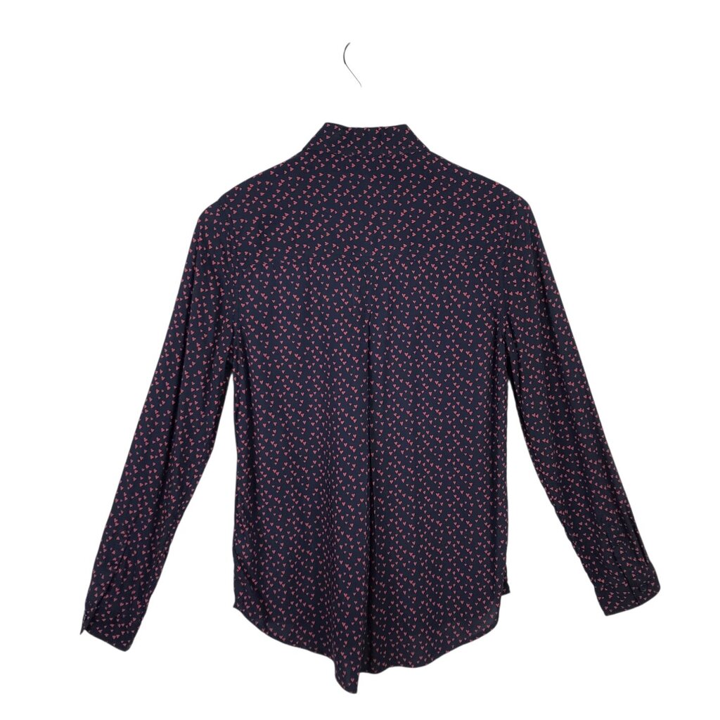 BEACHLUNCHLOUNGE HEARTS LONG SLEEVE BLOUSE NAVY RED SP