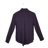 BEACHLUNCHLOUNGE HEARTS LONG SLEEVE BLOUSE NAVY RED SP