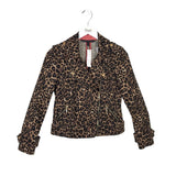 WHITE HOUSE BLACK MARKET NWT$160 LEOPARD ZIPPER JACKET BROWN BLACK 0