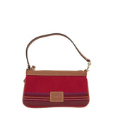 DOONEY & BOURKE SMALL WRISTLET HANDBAG RED BROWN 8”x4.5”x0