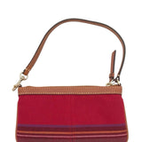 DOONEY & BOURKE SMALL WRISTLET HANDBAG RED BROWN 8”x4.5”x0