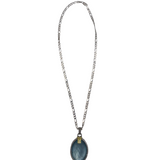 JUDITH RIPKA 18K/.925 BLUE TOPAZ NECKLACE BLUE