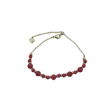 KENDRA SCOTT BEADED BRACELET CORAL GOLDTONE