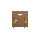 JULIE VOS BEE HAMMERED HOOP EARRINGS GOLDTONE