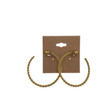 JULIE VOS ROPED HOOPS EARRINGS GOLD PLATED