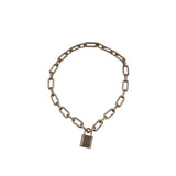 MICHAEL KORS CHAIN LINK LOCK PENDANT NECKLACE ROSEGOLD