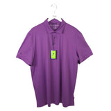 ROBERT GRAHAM NWT$88 POLO SHORT SLEEVE MEN SHIRT PURPLE XLARGE