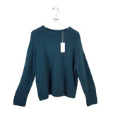 VINCE RET $425 WOOL KNIT CREWNECK DESIGNER SWEATER BLUE XLARGE