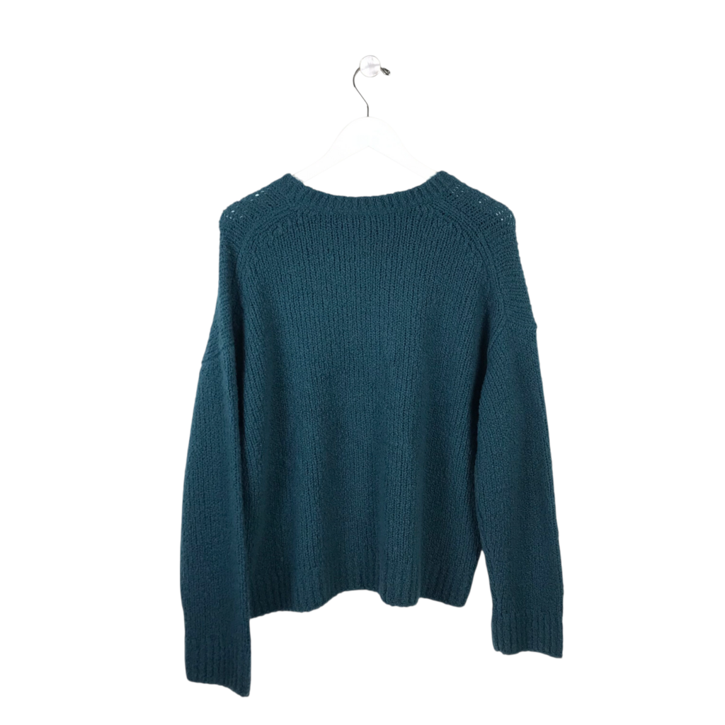 VINCE RET $425 WOOL KNIT CREWNECK DESIGNER SWEATER BLUE XLARGE