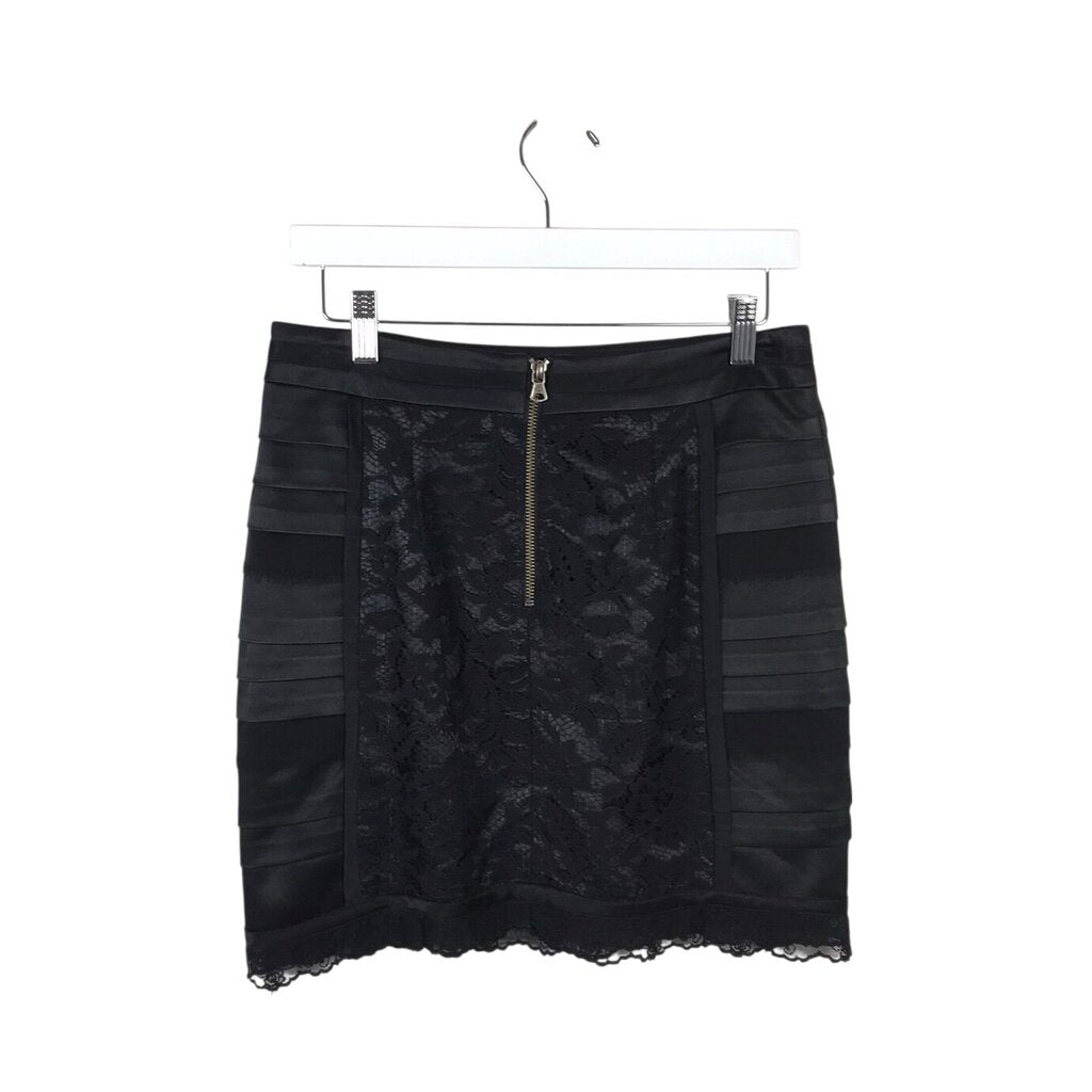 NANETTE LEPORE MINI LACE TRIM SKIRT BLACK 2