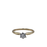 14K DIAMOND CLASSIC SOLITAIRE RING LUXE JEWELRY GOLD