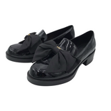 KARL LAGERFELD PARIS PATENT LEATHER LOAFER SHOES BLACK 7