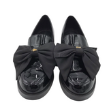 KARL LAGERFELD PARIS PATENT LEATHER LOAFER SHOES BLACK 7