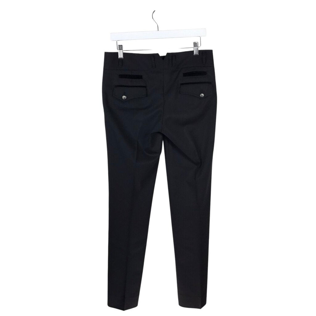 DOLCE & GABBANA STRAIGHT LEG LUXE PANT BLACK 42