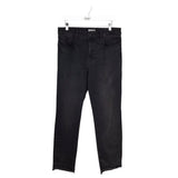 GOOD AMERICAN FRAYED HEM DESIGNER JEANS BLACK 31