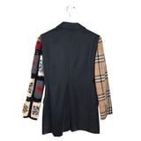 MOSCHINO PATCHWORK VINTAGE LUXE BLAZER BEIGE MULTI 8