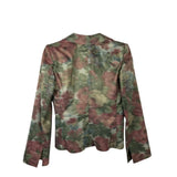 ARMANI COLLEZIONI FLORAL SINGLE-BUTTON DESIGNER BLAZER GREEN RED 6