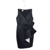 ARMANI COLLEZIONI BOW SLEEVELESS DESIGNER DRESS BLACK 8