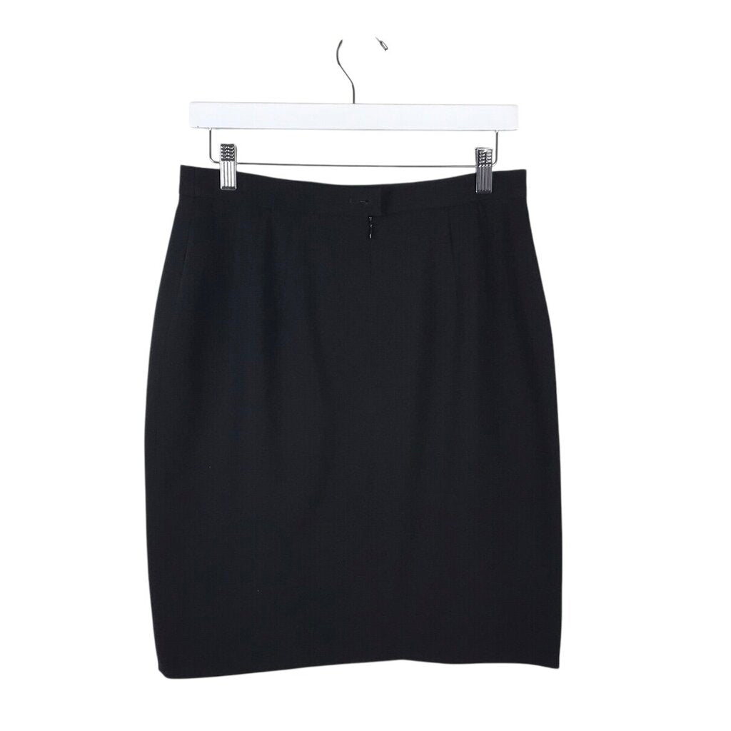 ESCADA 100% WOOL PENCIL DESIGNER SKIRT BLACK 8