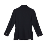 VERSACE 1992 100% WOOL LUXE BLAZER BLACK CREAM 38
