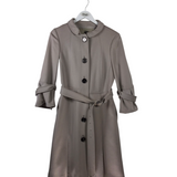 BURBERRY WOOL/ CASHMERE W/ BELT LUXE COAT BEIGE 8