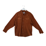 PONCHO RET$109 CORDUROY SNAPS LONG SLEEVE MEN SHIRT RUST XXLARGE